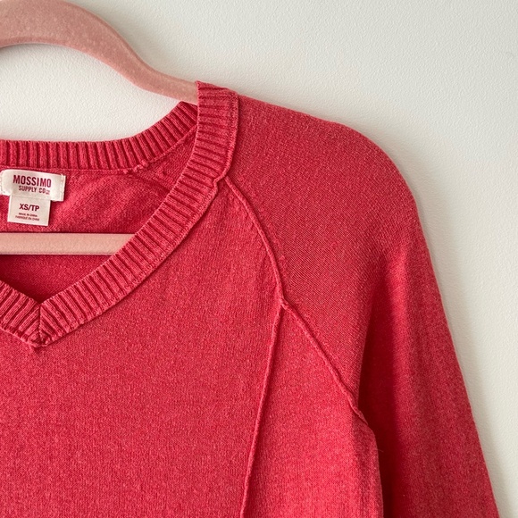 Mossimo Coral Cotton & Wool V-Neck Sweater - Picture 6 of 16